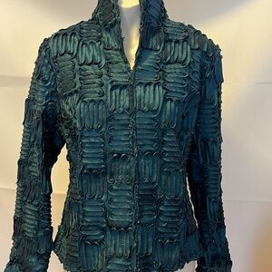 Samuel Dong Blue Textured Blazer